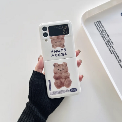 Kawaii Cartoon Teddy Bear Samsung Z Flip Phone case
