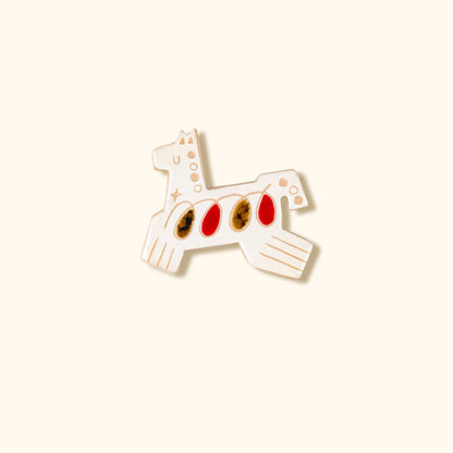 Her Market | Infinity Love Pattern White Whimsical 8-Leg Pony Magnet