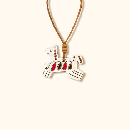 Her Market | Infinity Love Pattern Symbolic Ceramic Horse Charm