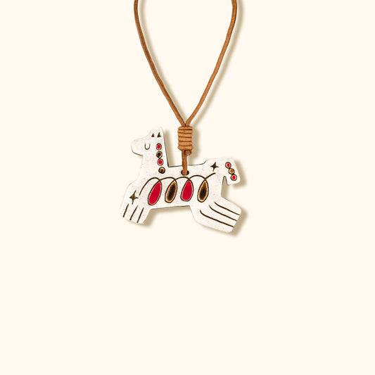 Her Market | Infinity Love Pattern Symbolic Ceramic Horse Charm