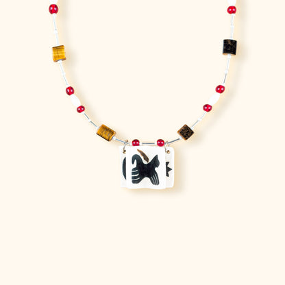 Her Market | Story Keeper Black Horse Ceramic Necklace