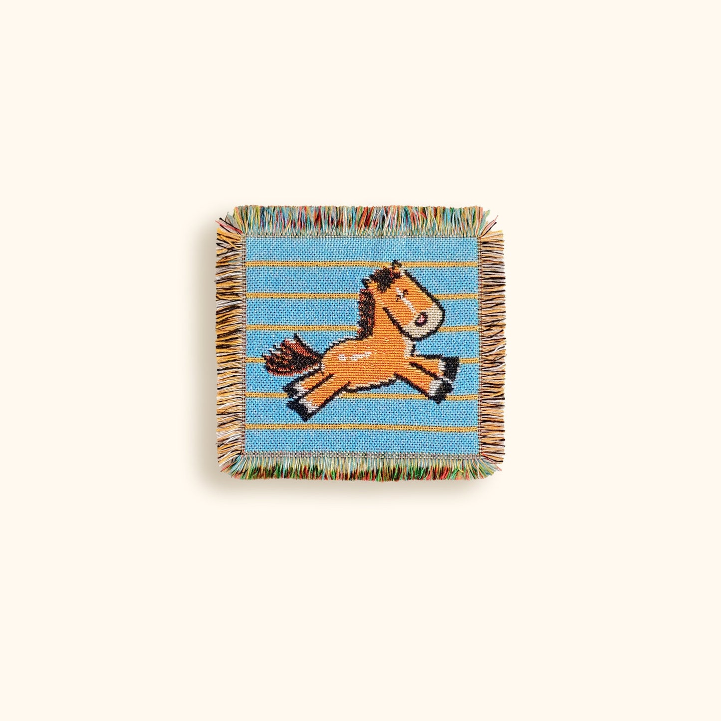Fickle Plan | Galloping Horse Woven Tapestry Coaster
