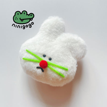 NINIGOGO | White Fold-ear Bunny Plush Charm