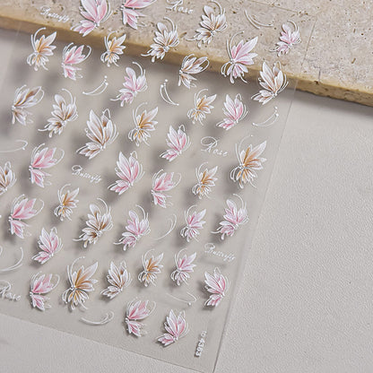 Hello Claws | Pink Flower 5D Nail Deco Sticker