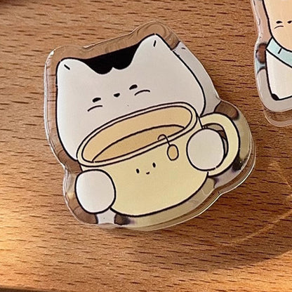 Hello Cat | Learning & Coffee Acrylic Binder Clip