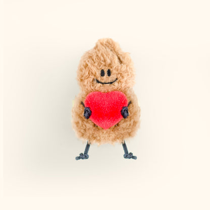 Fickle Plan | Tiger Peanut And Red Heart Bag Charm