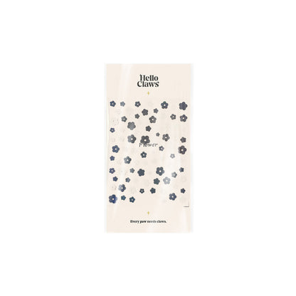 Hello Claws | Black White flower Nail Deco Sticker