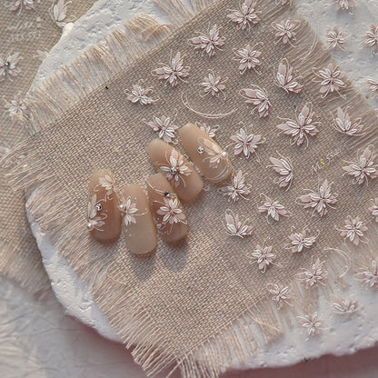 Hello Claws | Pink Flower Diamond Nail Deco Sticker