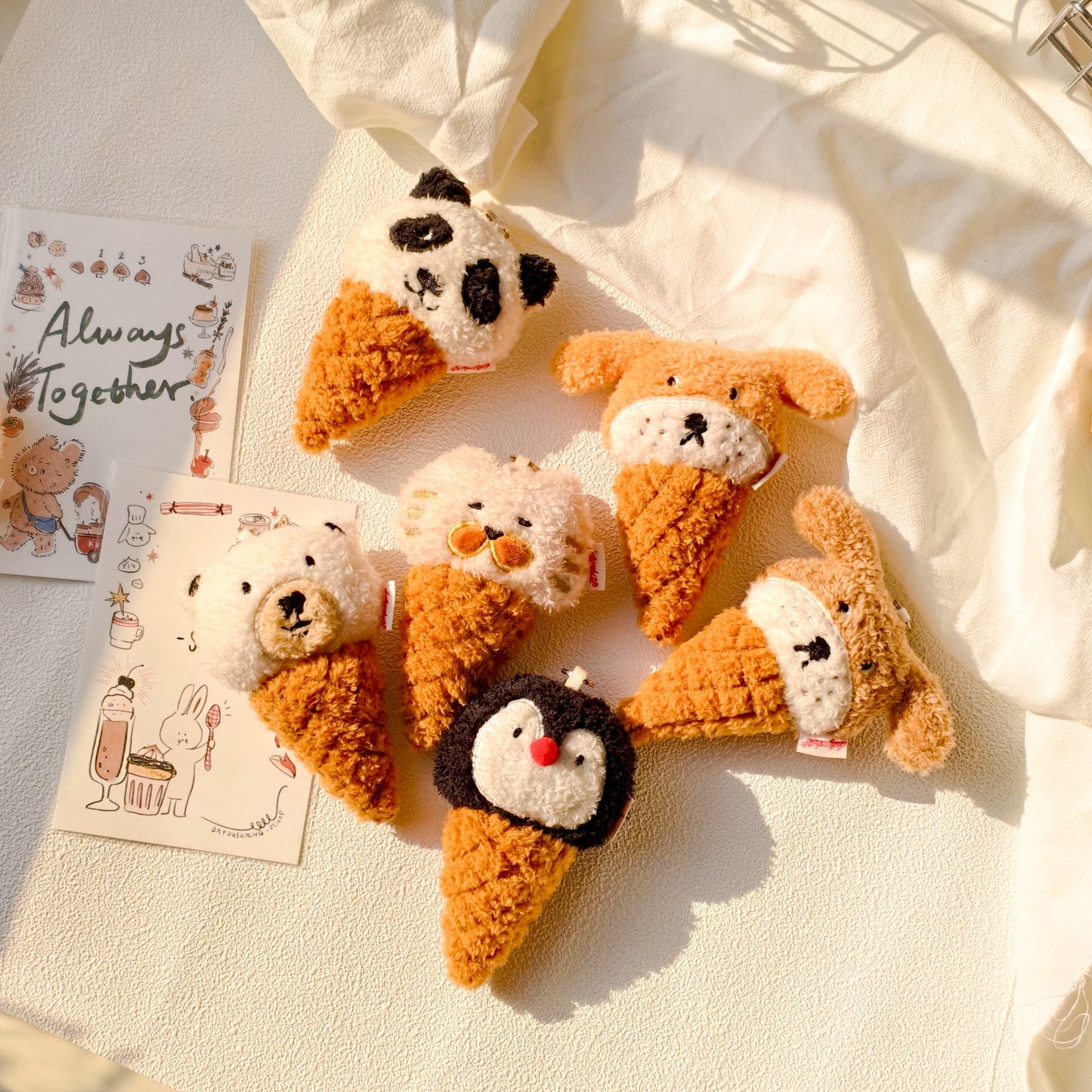 Daily White | White Ice Cream Cone Plush Charm