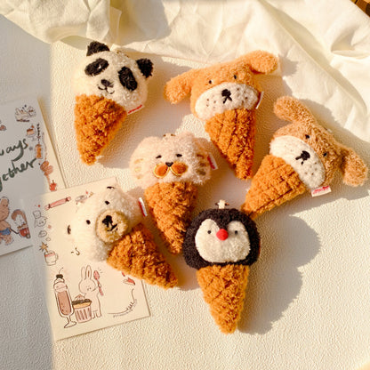 Daily White | Penguin Ice Cream Cone Plush Charm