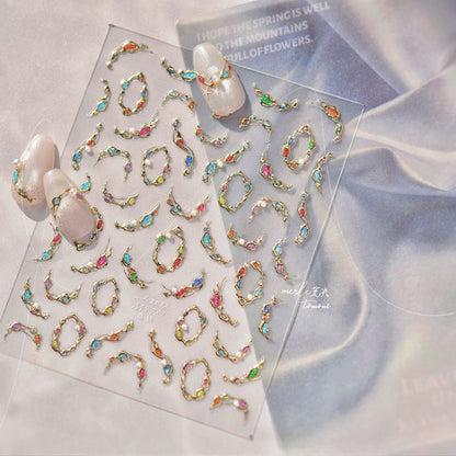 Hello Claws | Gemstone Necklace Nail Deco Sticker