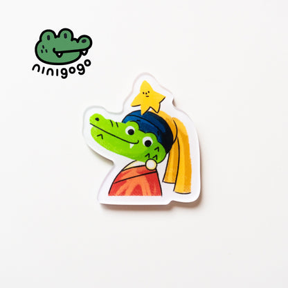 NINIGOGO | Girl And Pearl Earring EGO Magnet
