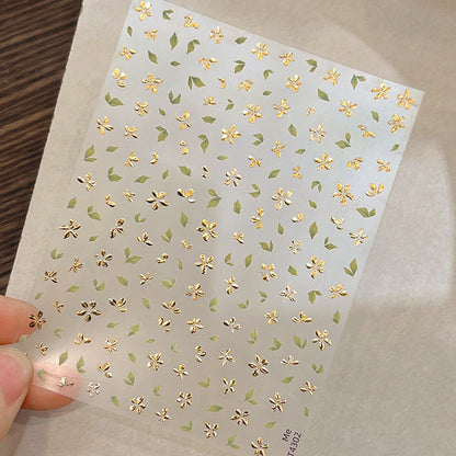 Hello Claws | Gold Flower Nail Deco Sticker