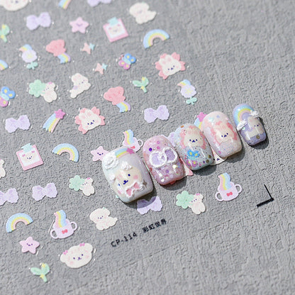 Hello Claws | Rainbow Dream Cat Nail Deco Sticker
