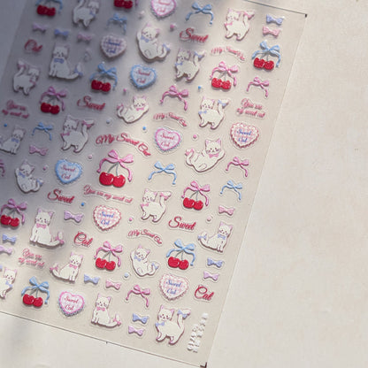 Hello Claws | Kitty And Bear Nail Deco Sticker
