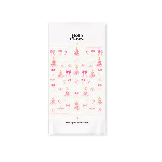 Hello Claws | Pink Christmas Nail Deco Sticker