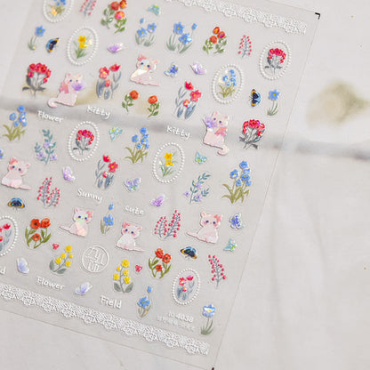 Hello Claws | Kitty Garden Nail Deco Sticker