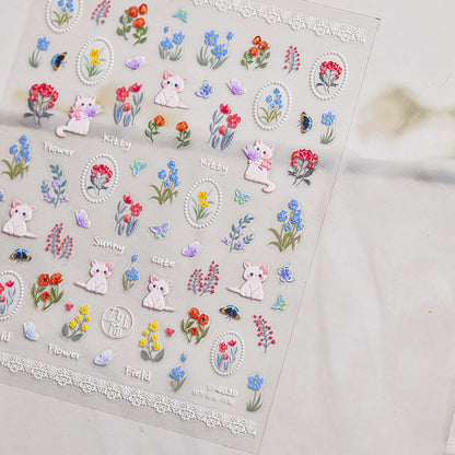 Hello Claws | Kitty Garden Nail Deco Sticker
