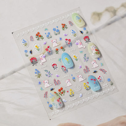 Hello Claws | Kitty Garden Nail Deco Sticker
