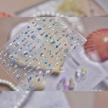 Hello Claws | Pearl Shell Gemstone Necklace Nail Deco Sticker