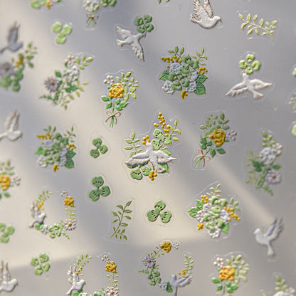 Hello Claws | Spring Flower And Bird Nail Deco Sticker