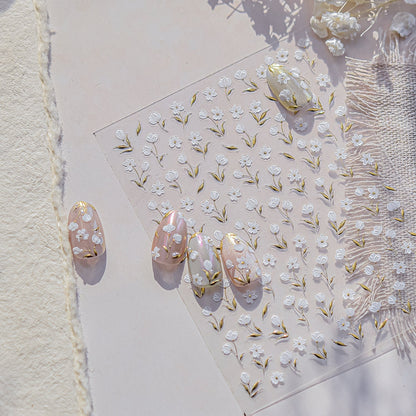 Hello Claws | White Blossom Nail Deco Sticker