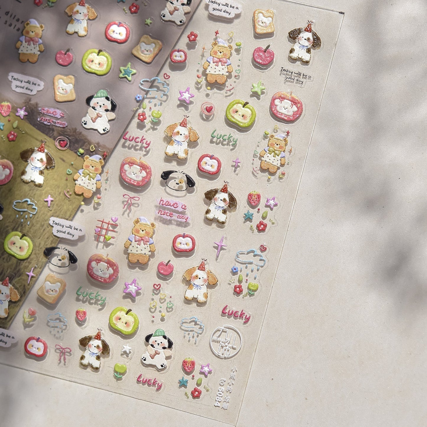 Hello Claws | Apple And Puppy Nail Deco Sticker