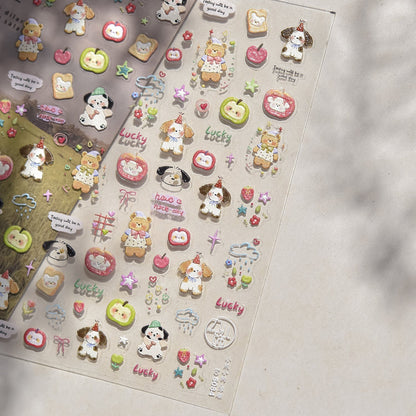 Hello Claws | Apple And Puppy Nail Deco Sticker