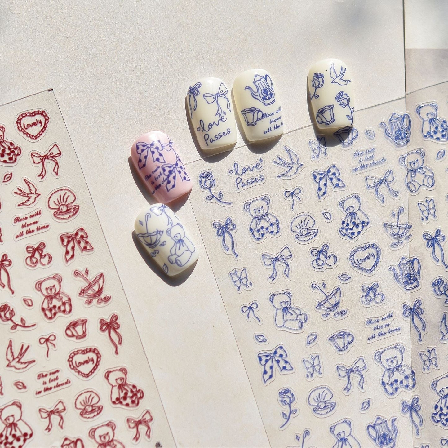 Hello Claws | Bear Cartoon Nail Deco Sticker