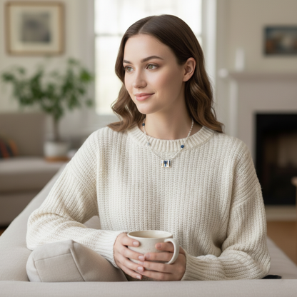 Her Market | Story Keeper Blue Bird Ceramic Necklace