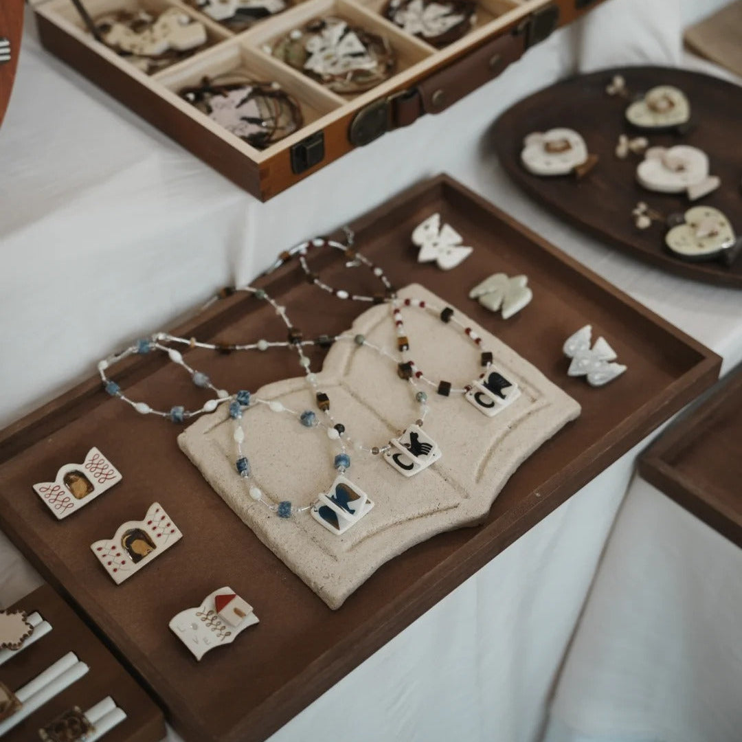 Her Market | Story Keeper Blue Bird Ceramic Necklace