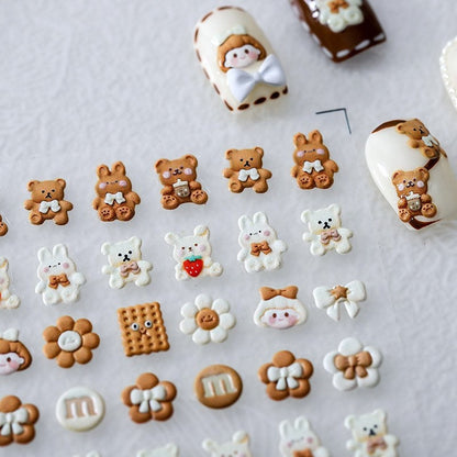 Hello Claws | Kawaii Bear Bunny Nail Deco Sticker