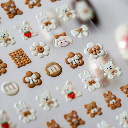 Hello Claws | Kawaii Bear Bunny Nail Deco Sticker