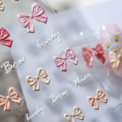 Hello Claws | Pink Bowknot Nail Deco Sticker