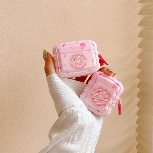 Pink Sweet Donut Airpods case | Korean AirPods Case