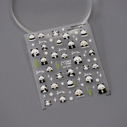 Hello Claws | Little Panda 5D Embossed Pattern Design Nail Deco Sticker