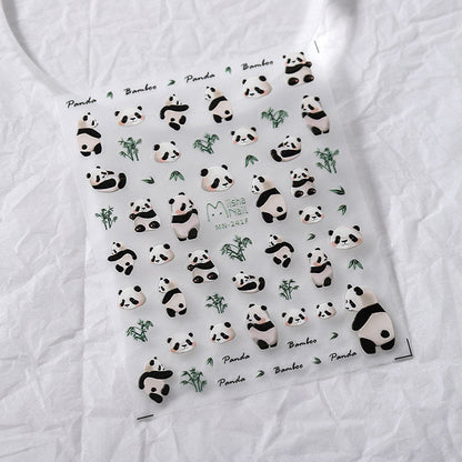 Hello Claws | Bamboo Panda 5D Embossed Pattern Design Nail Deco Sticker