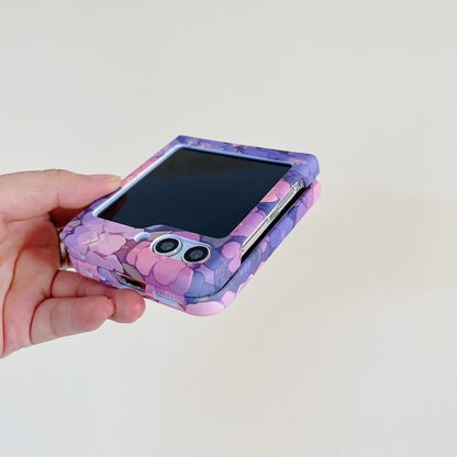 Floral Teddy Bear Z Flip Case