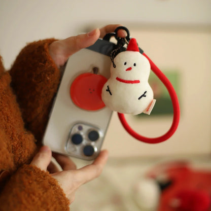 Daily White | Mini Snowman Plush Charm