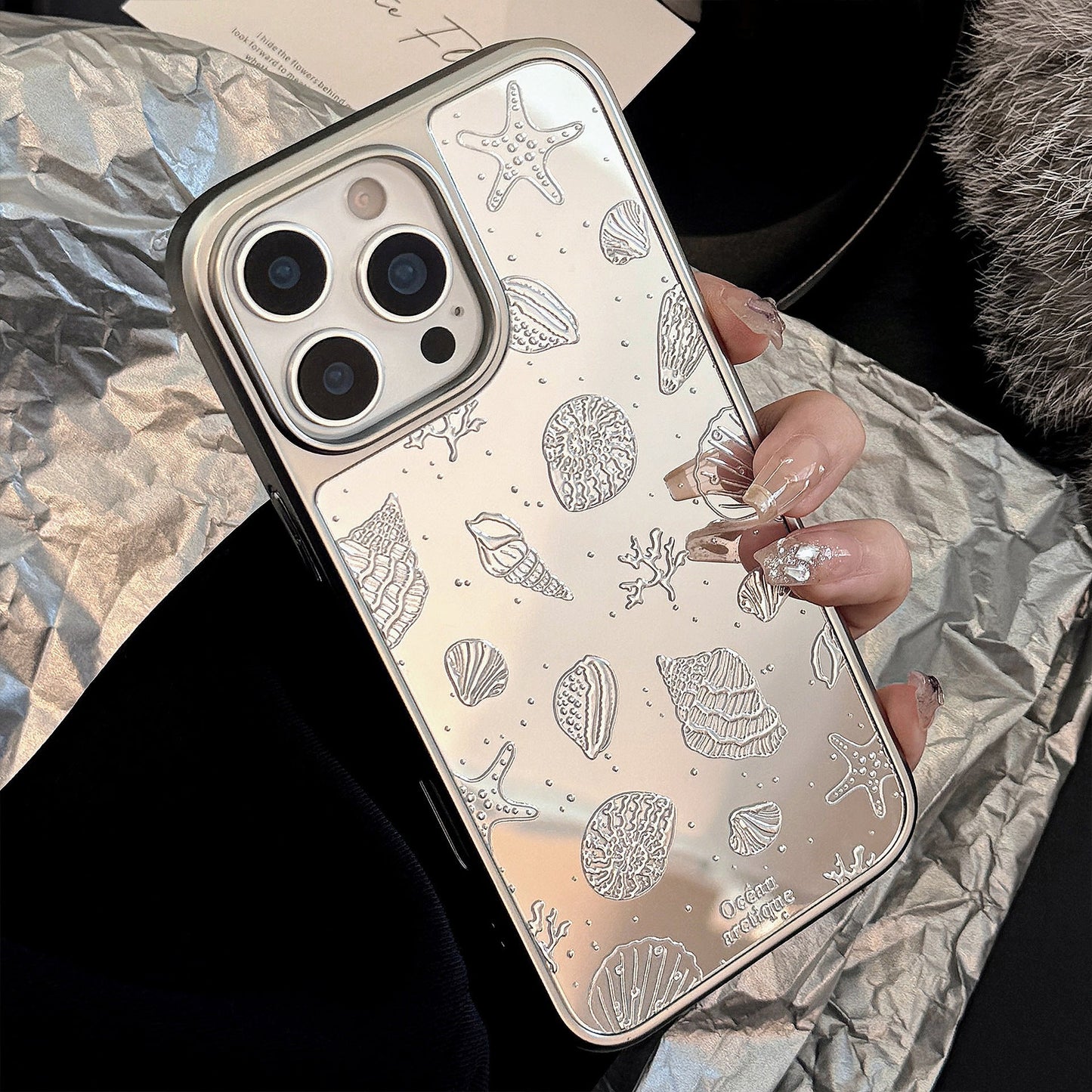 Silver Shell iPhone case