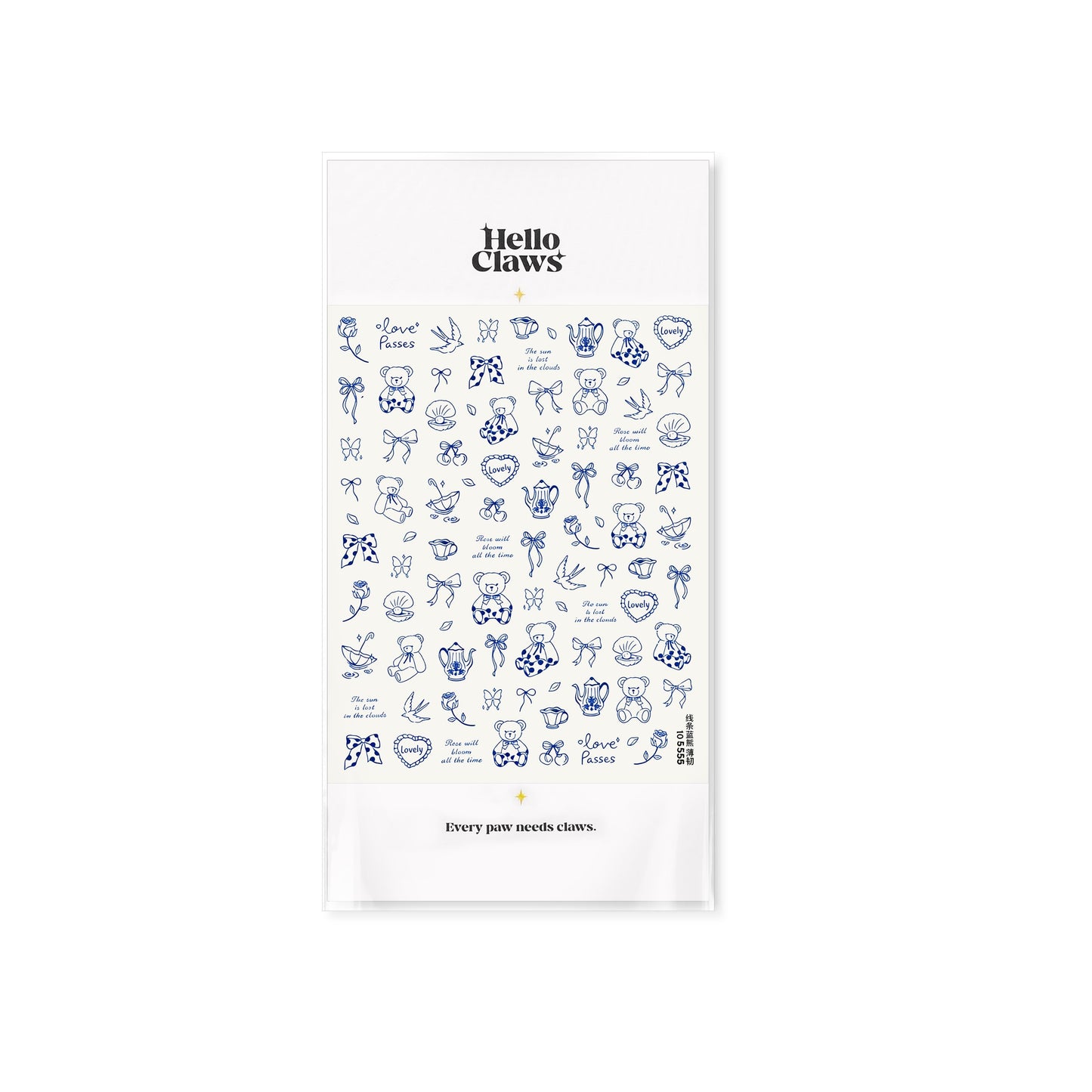 Hello Claws | Bear Cartoon Nail Deco Sticker