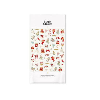 Hello Claws | Bear Apple Cake Nail Deco Sticker