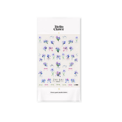 Hello Claws | Purple Flower Nail Deco Sticker