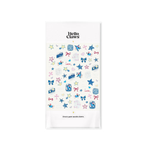 Hello Claws | Jeans Puppy Nail Deco Sticker