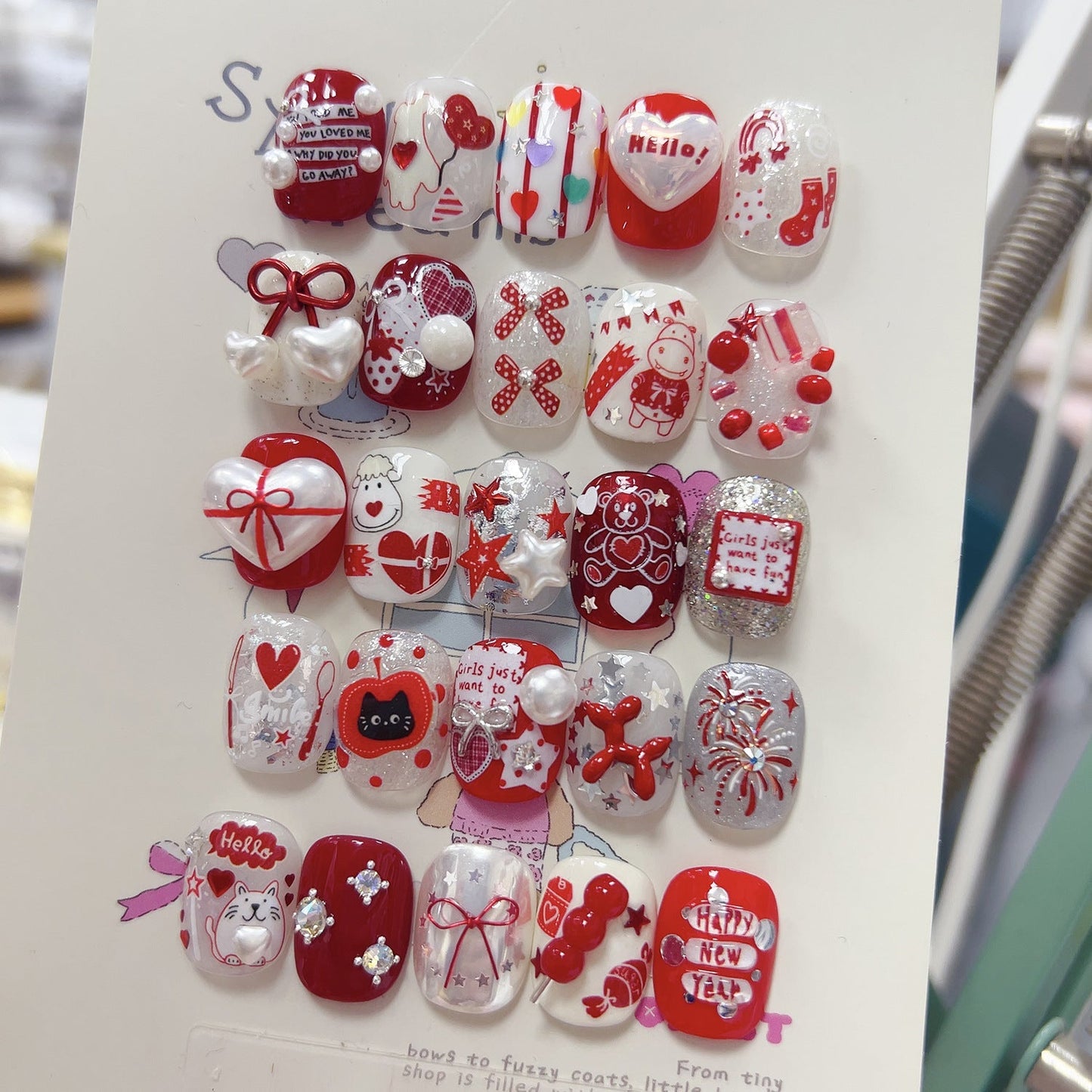 Hello Claws | Red Graffiti Nail Deco Sticker